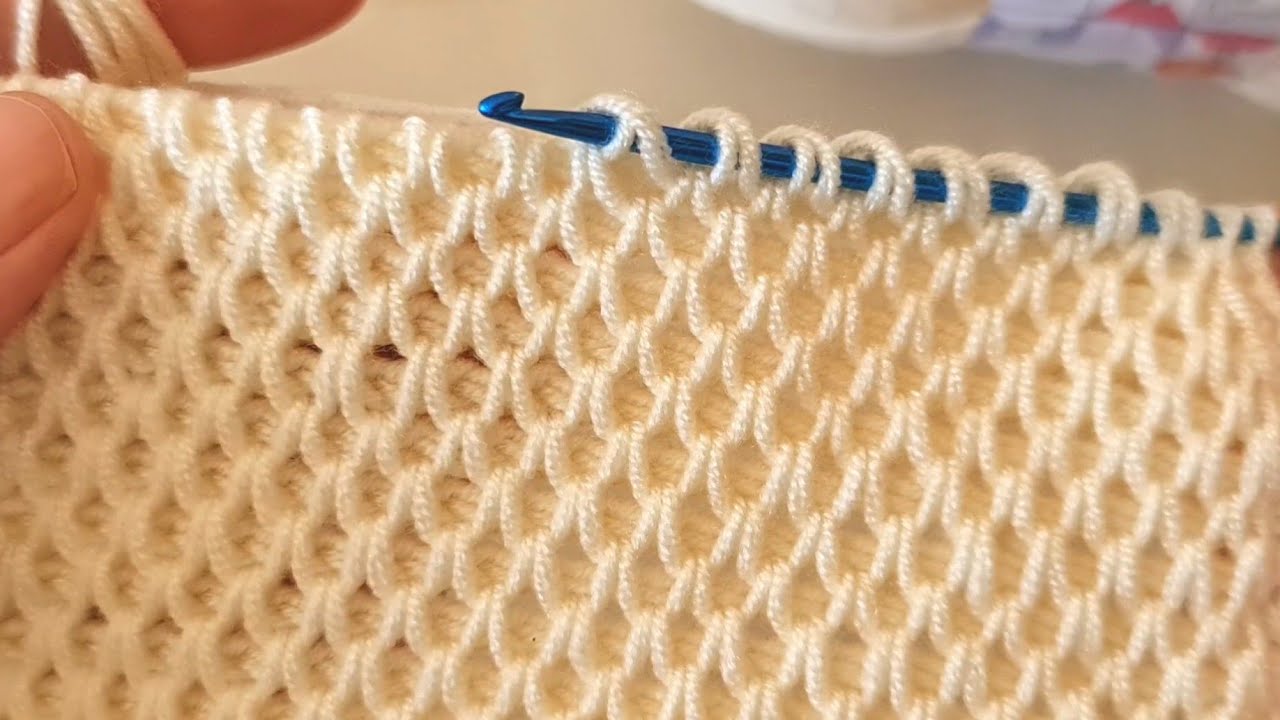 Very easy to make gorgeous tripe Tunisian knitting pattern