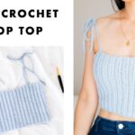 Easy Crochet Crop Top – How to crochet a Ribbed Singlet with Tie Straps!