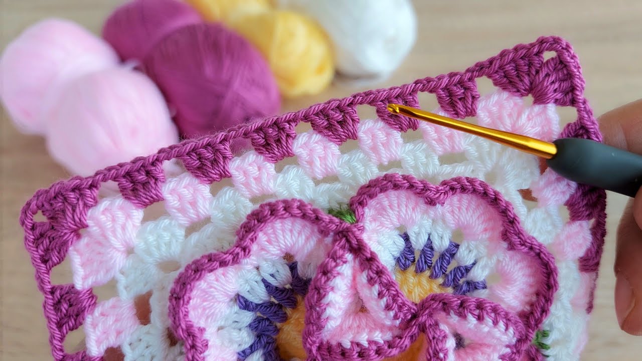 Super easy 3D crochet motif