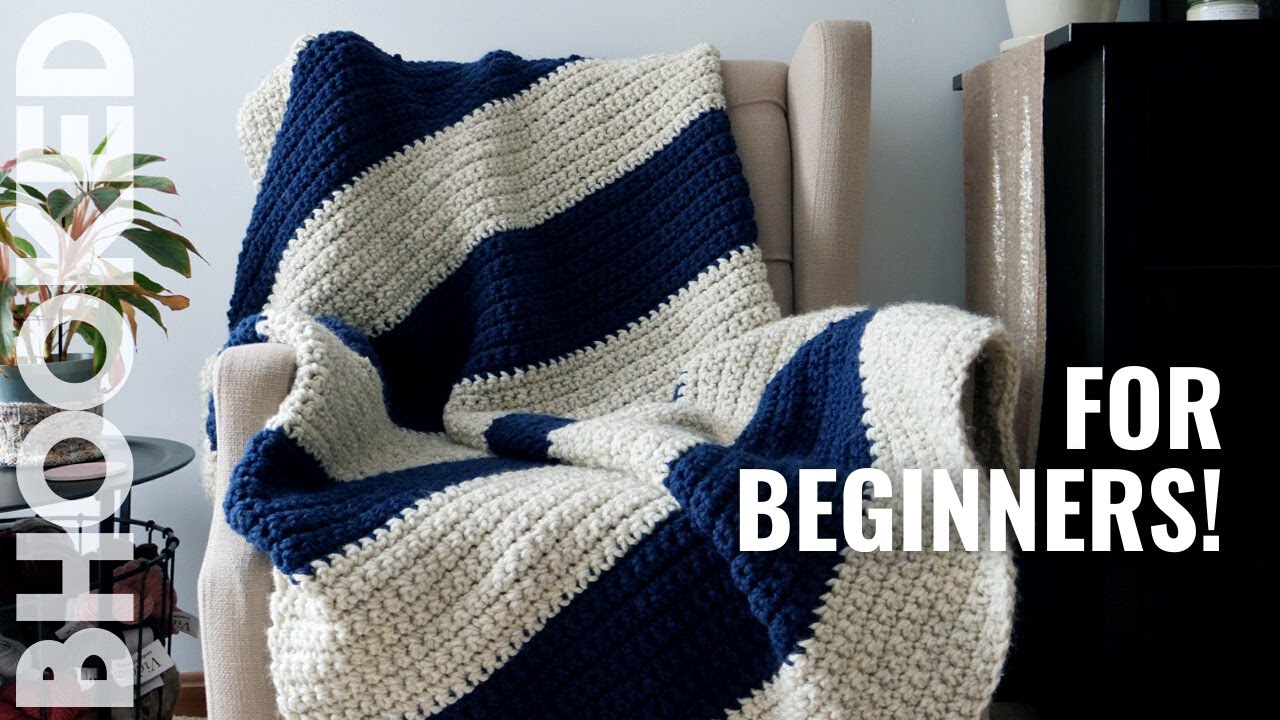 How to Crochet a Blanket Step-by-Step (for Complete Beginners!)