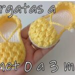 Alpargatas en punto garbanzo -bebe-modelo gloria-0 a 3 meses