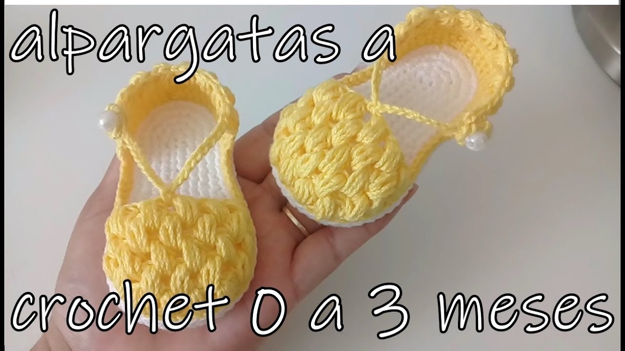 Alpargatas en punto garbanzo -bebe-modelo gloria-0 a 3 meses
