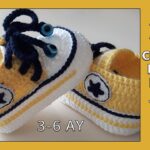 How To Crochet Converse Baby Booties | Detailed Explanation | Sole 10,5 cm | 3-6 Months