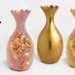 Plastic bottle flower vase making – Look like ceramic vase