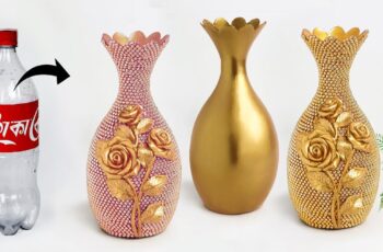 Plastic bottle flower vase making – Look like ceramic vase Plastic bottle flower vase making – Look like ceramic vase