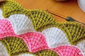Super easy Tunisian knitting Crochet baby blanket
