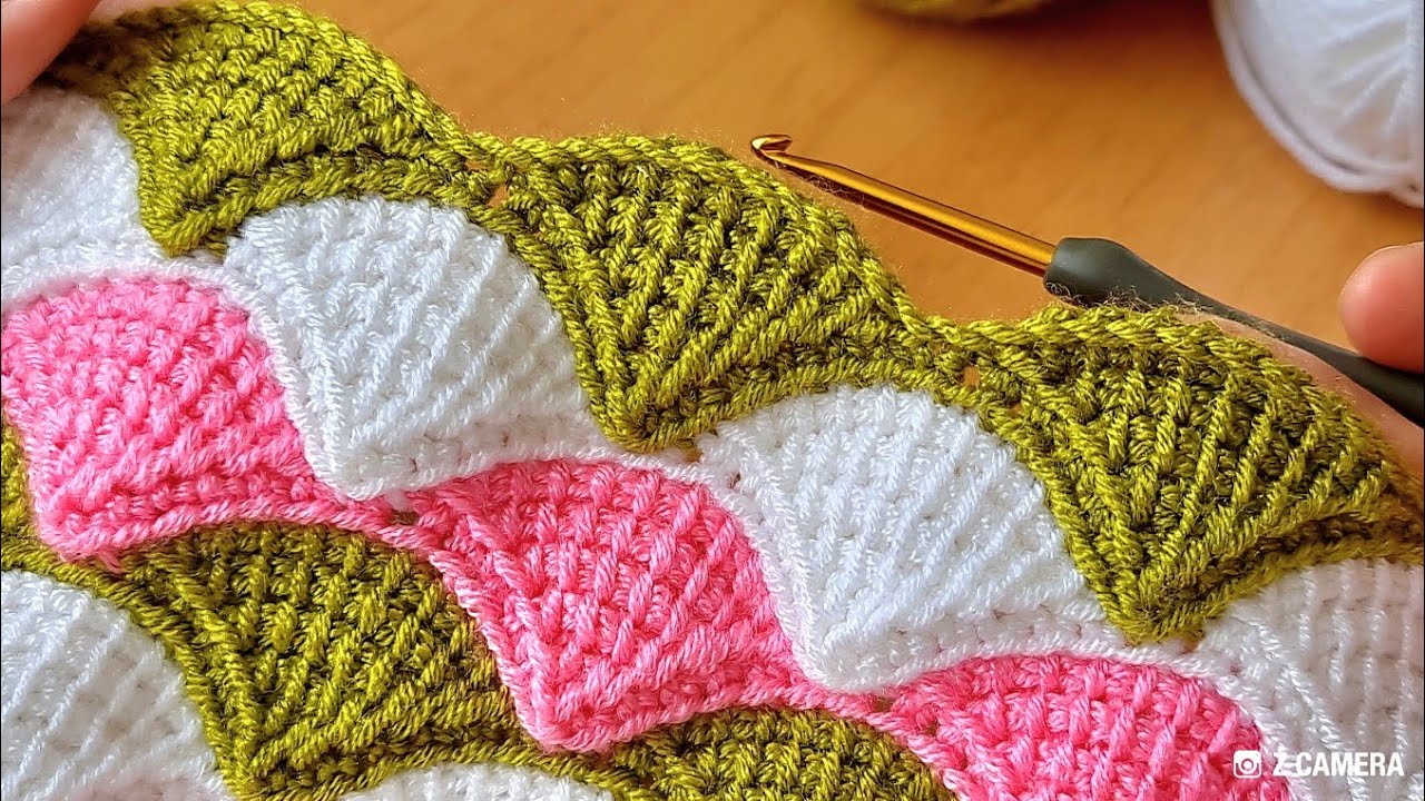 Super easy Tunisian knitting Crochet baby blanket