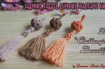 Crochet Beautiful Tassel (Jasmine Stitch) with Macrame Knot