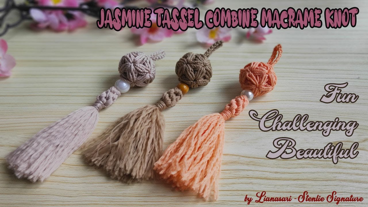 Crochet Beautiful Tassel (Jasmine Stitch) with Macrame Knot