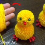Super Easy Pom Pom Chicken Making Idea With Fingers