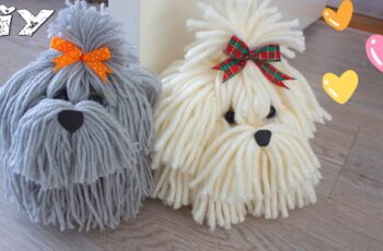 PERRITOS de LANA PASO A PASO | How to make a YARN/WOOL DOG | DOORSTOP DIY
