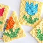 How to Corner-to-Corner Crochet using HDC: C2C Tulip