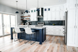 Navy & White Farmhouse Kitchen