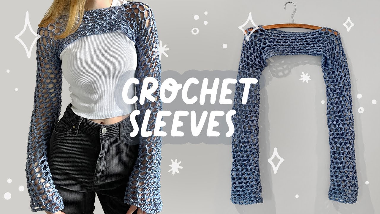 Easy fishnet sleeves/shrug | crochet tutorial