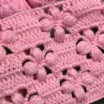 Puntada de flor de jazmín o flor de loto tejida a crochet paso a paso