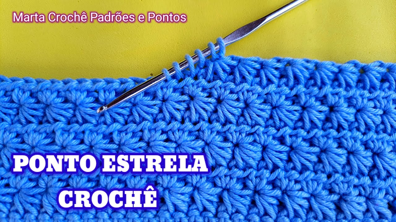 PONTO ESTRELA CROCHÊ FÁCIL E LINDO – POINT STAR CROCHET EASY AND BEAUTIFUL