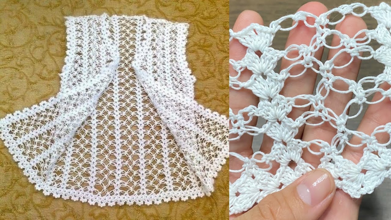 Puntada para chaleco o blusa en la técnica de crochet tejido a mano paso a paso especial para mantas