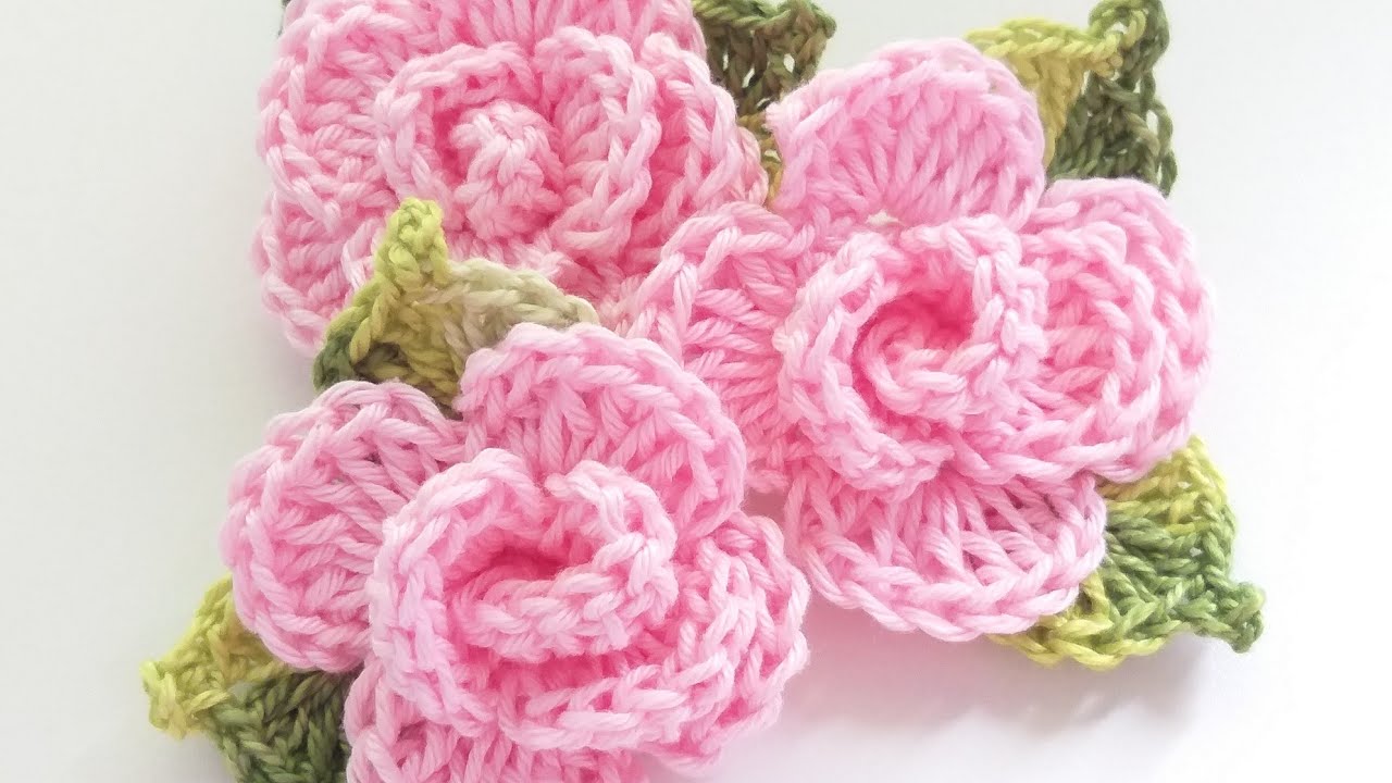 Flor em crochê para aplicação