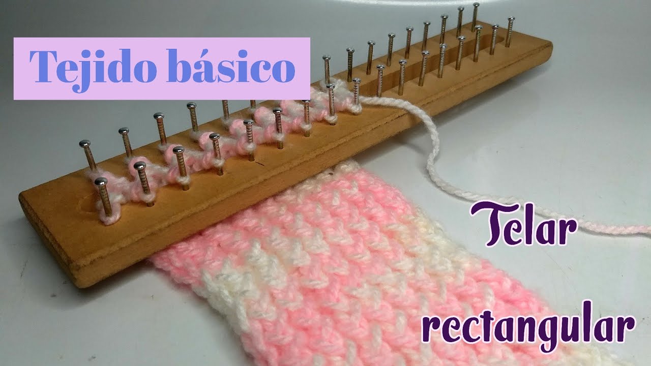 Tejido básico en telar rectangular | Punto cruzado- principiantes