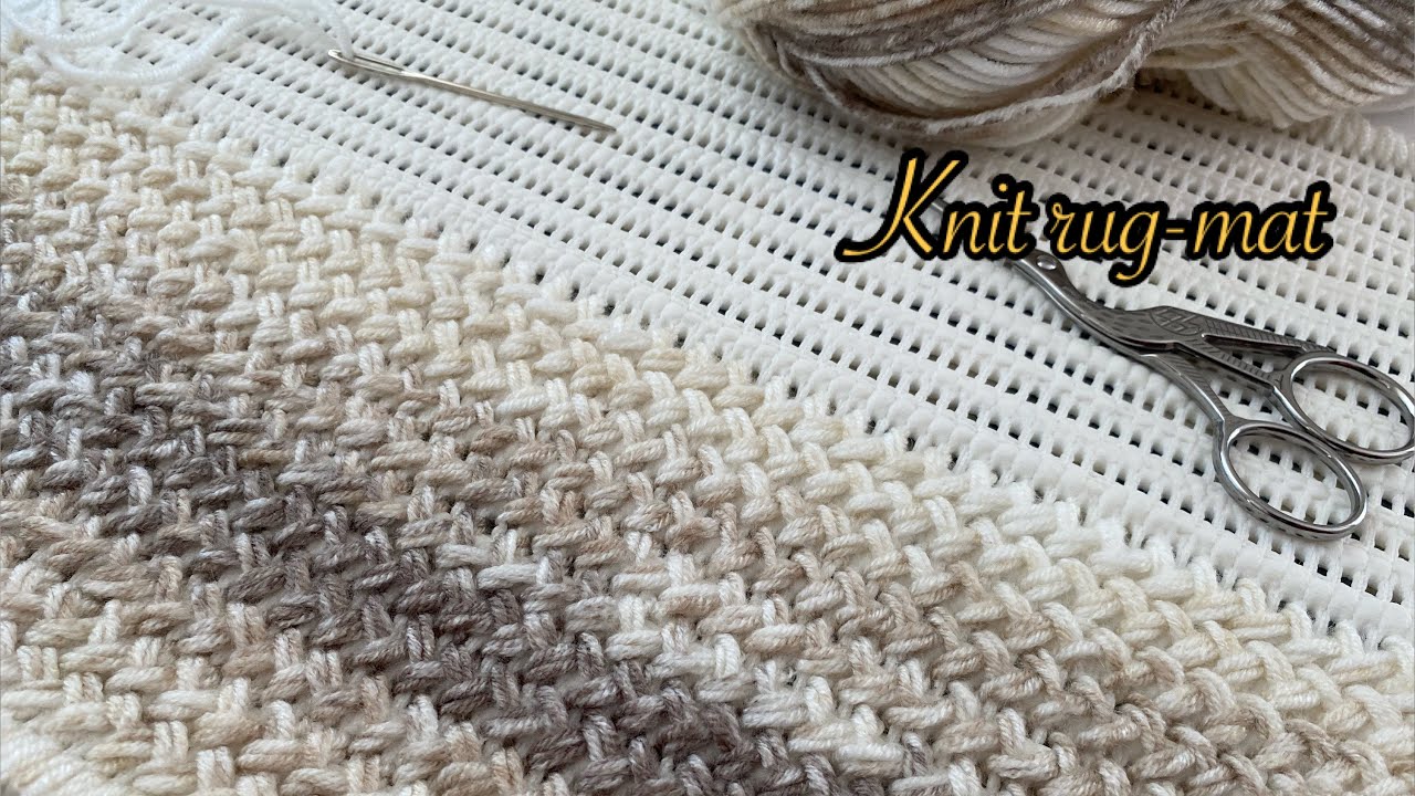 Very easy mat-rug-carpet making with needle (for beginners, very easy)