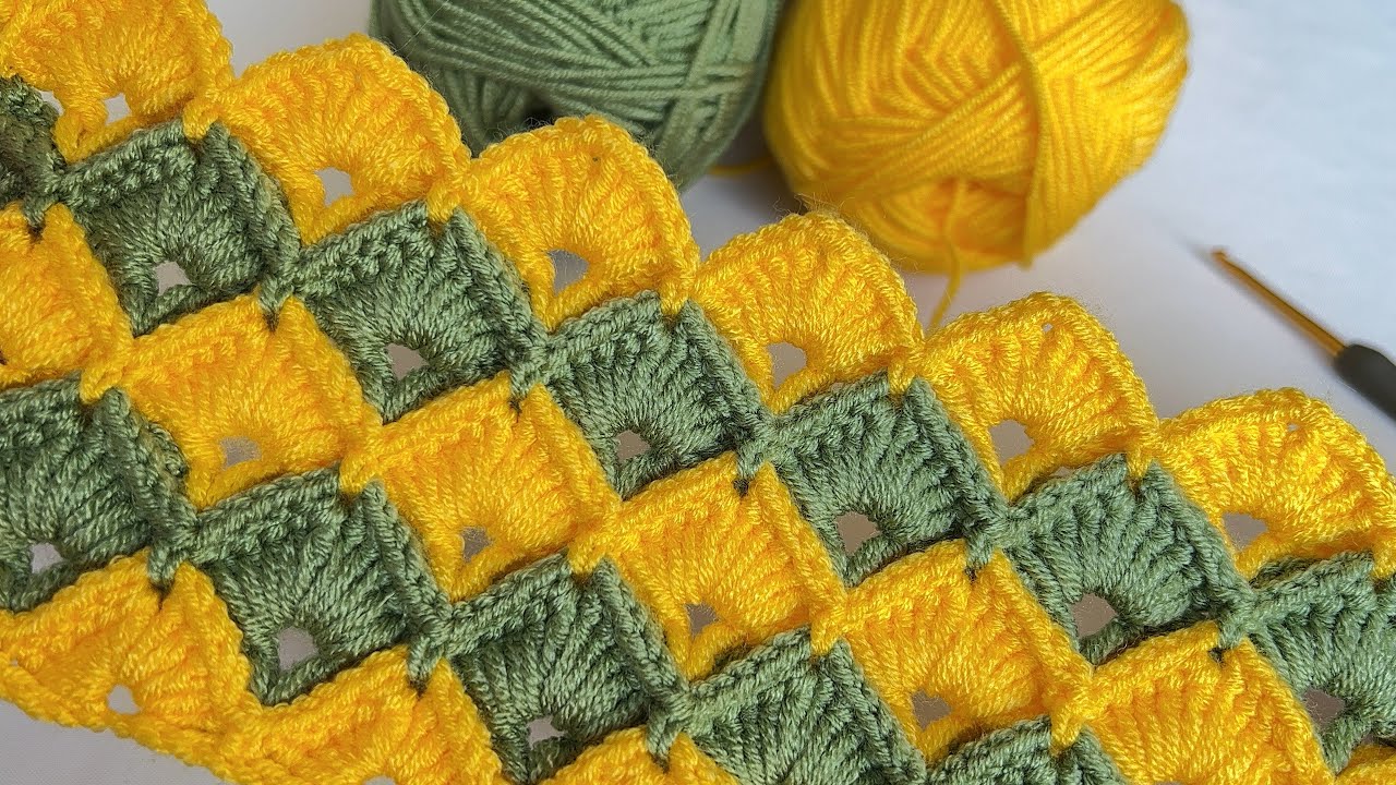 Gorgeous ✅fan knitting model with wonderful color harmony / crochet knitted baby blanket model