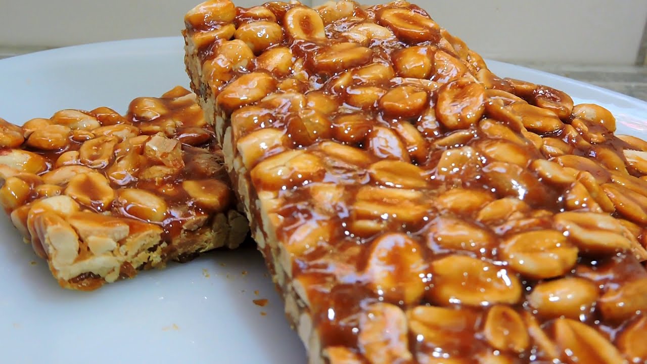 Crispy Peanut Nougat 2 INGREDIENTS 😋😋