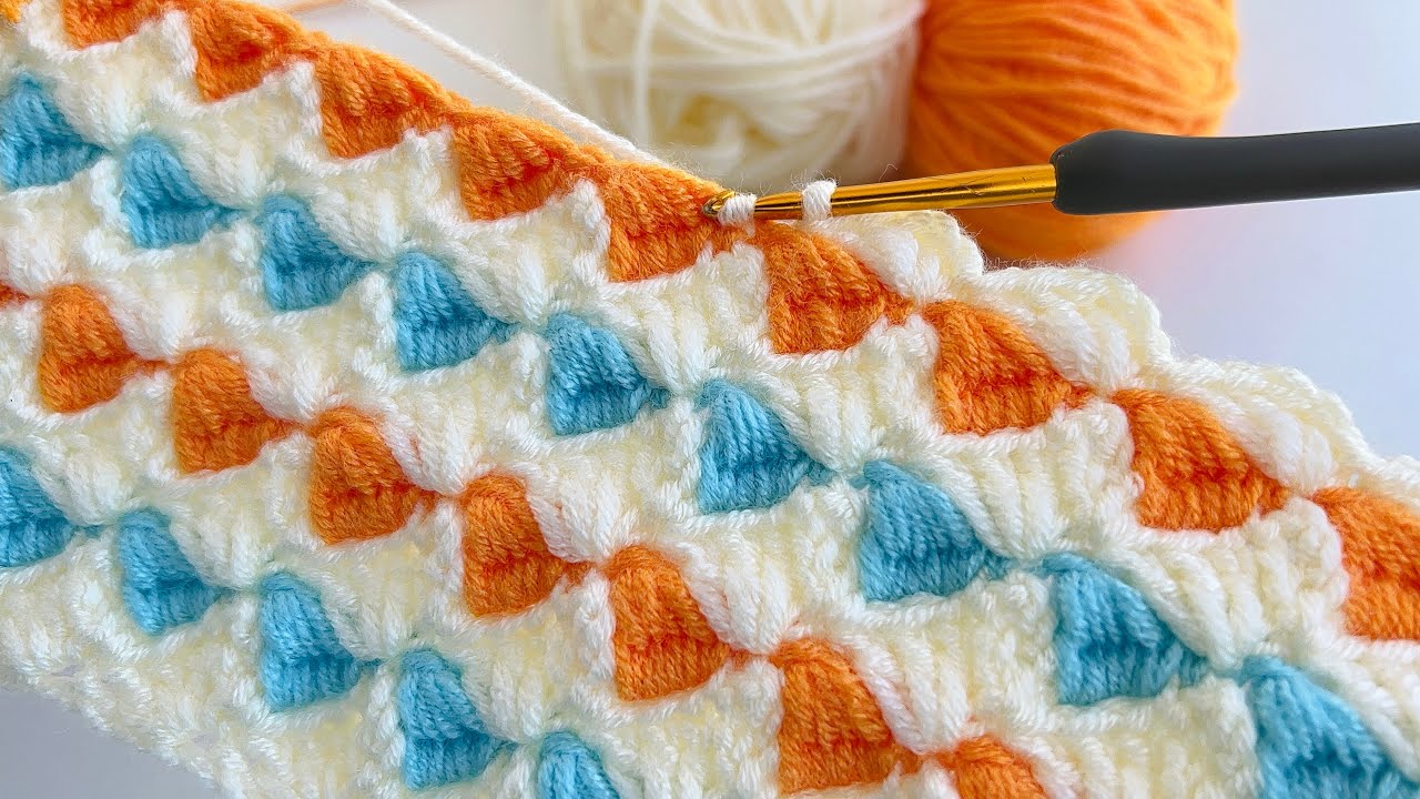 Awesome 😍 a beautiful crochet knitting pattern / crochet fluffy flower knit / crochet baby blanket