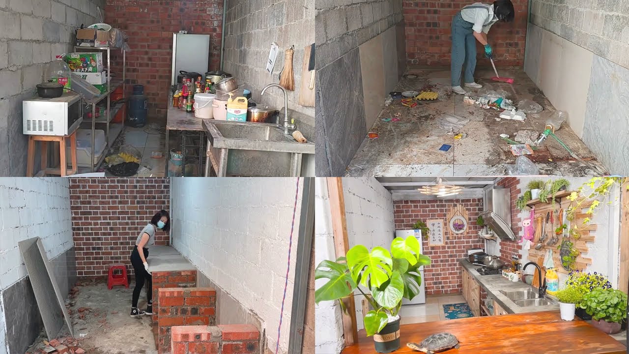 Renovate the old dilapidated kitchen into a clean and beautiful new kitchen – Great home decor ideas