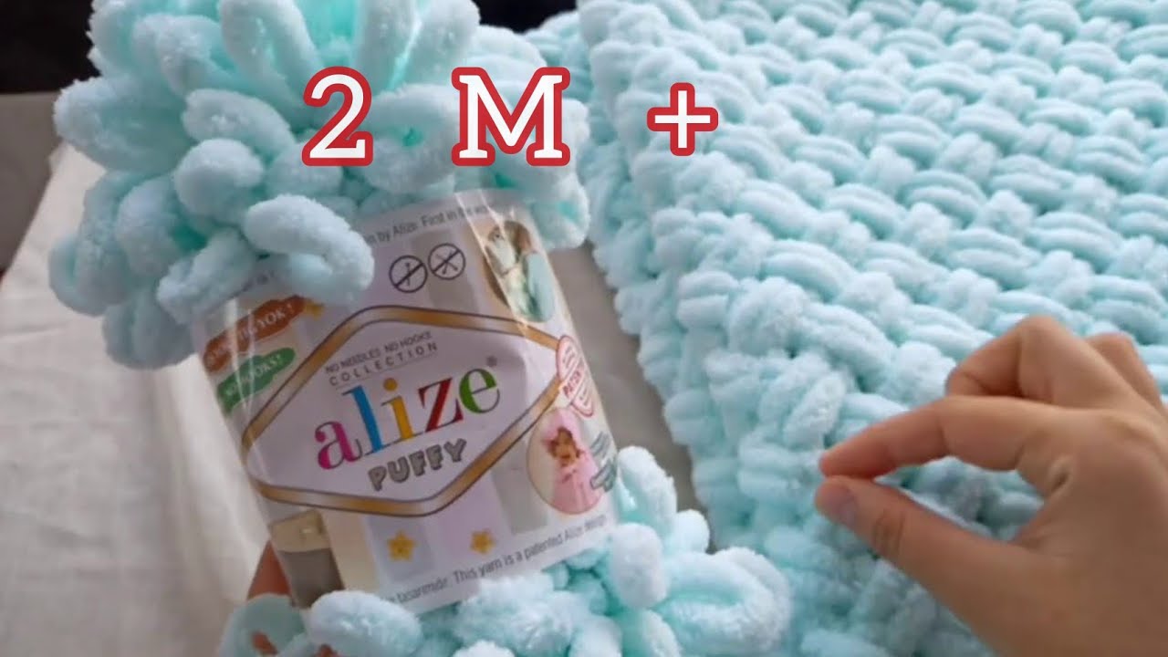 No Skewers No Crochet 💥Make Blanket in 1 Day and Finish 😍BABY BLANKET WITH ALİZE PUFFY YARN