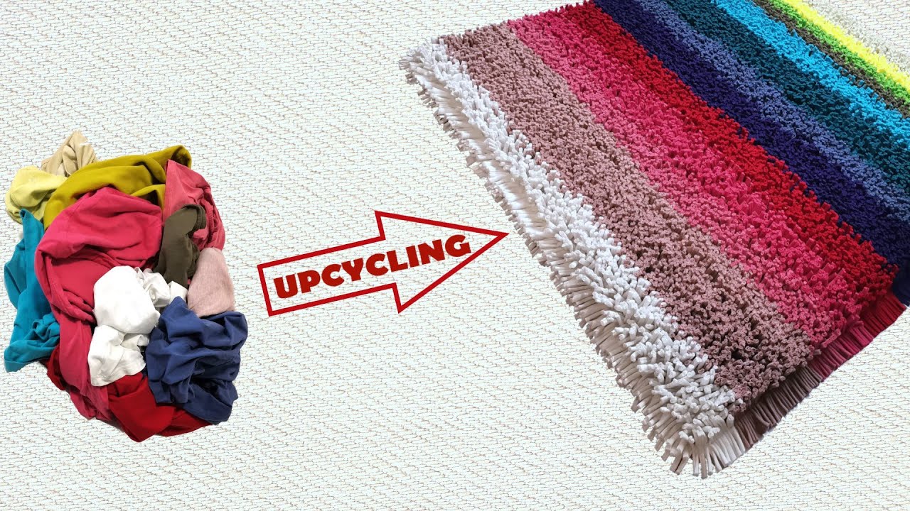 Rug from old T-shirts – useful upcycling