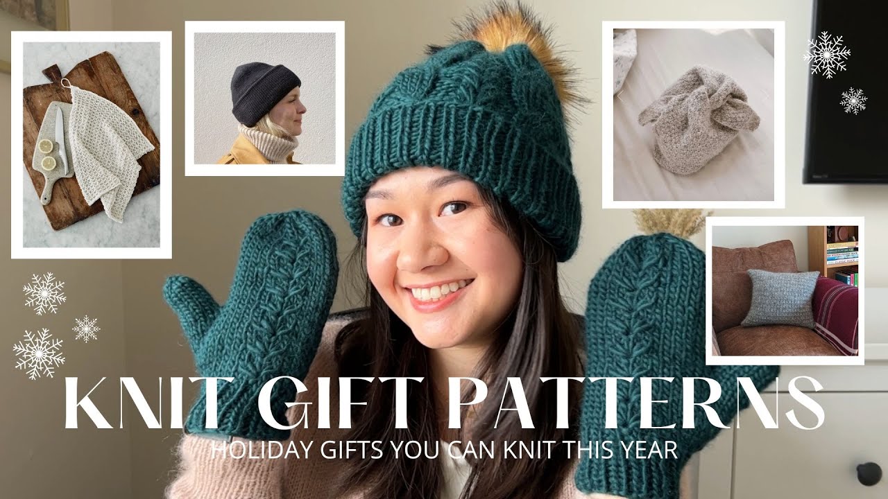11 knitted free+paid gift pattern ideas | beginner-intermediate knitting patterns for Christmas