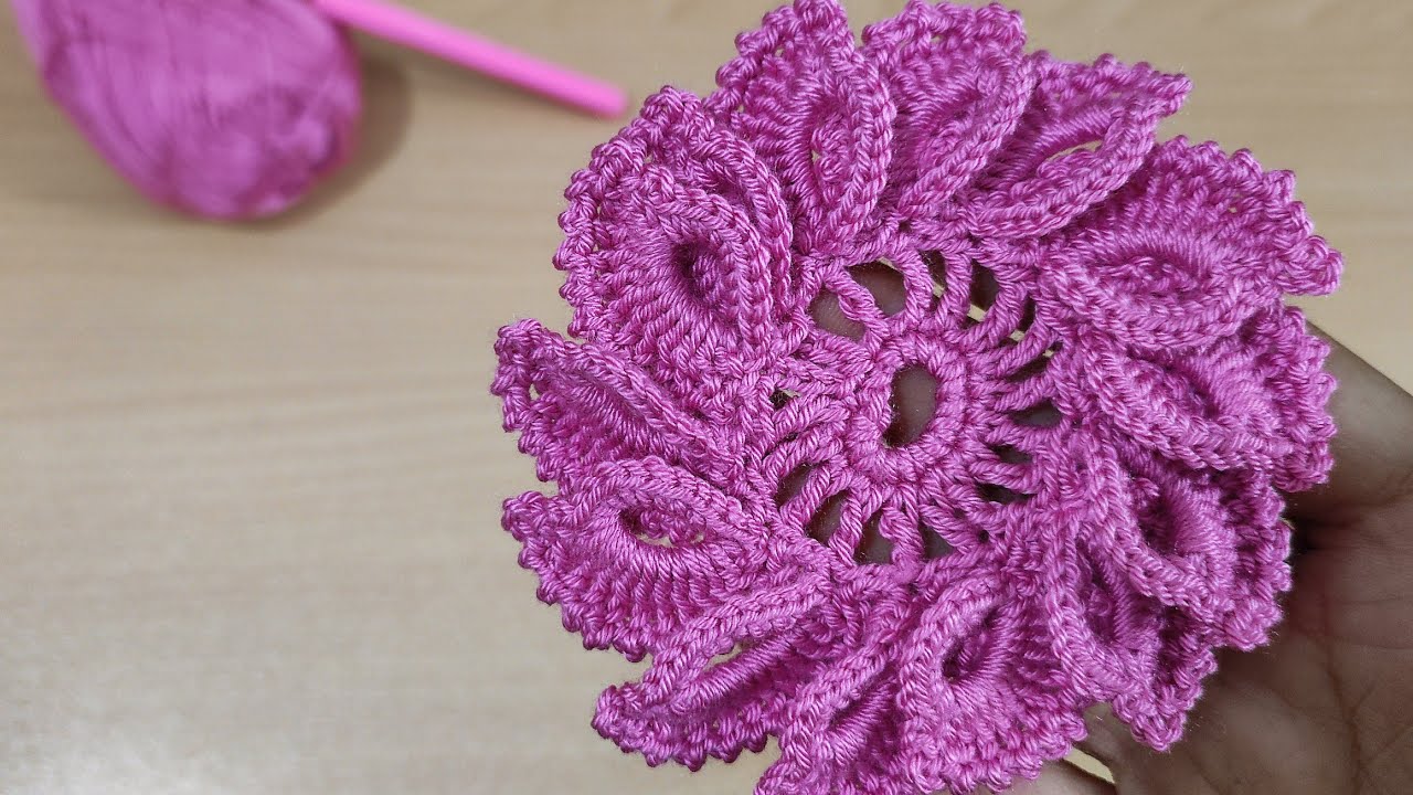Flower Pattern Crochet|Super Easy Crochet Knitting Flower Motif|Crochet for beginners