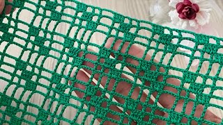 INTERESTING and DIFFERENT Glamorous Crochet Runner, Shawl, Curtain Pattern