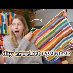 i made a scrap yarn crochet sweater.. (it’s perfect)