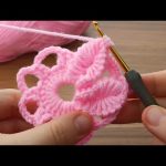 ⚡💯 Wonderfullll ⚡💯 you will love it! I made a very easy crochet flower for you #crochet #knitting