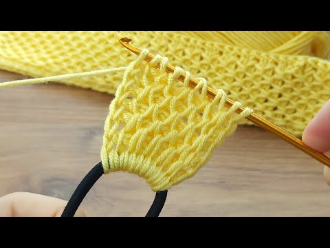 ⚡⚡💯Woow…!!!!💯⚡⚡ Amazing👌💕 Very easy Tunisian crochet chain very stylish hair band making #crochet