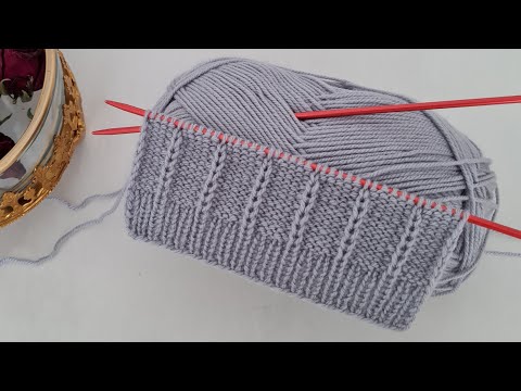 Easy Two Needle Knitting Pattern ✔️Knitting Crochet