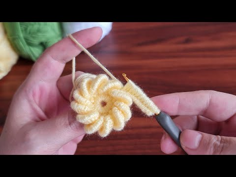 Wow!.  😲 Amazing!.. Super Easy Crochet Tunisian Knitting Flower Motif – Crochet Awesome Motif Knitting…