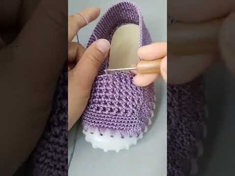 NICE IDEA😍 Very beautiful and easy Sneaker crochet knitting #368