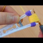 wow!!!!  🙀crochet with gripper super idea / vov !!  super idea crochet with pegs
