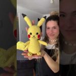 🤩 Learn to knit it with me 🧶 #pikachu #pokemon #crochet #amigurumi #knitting