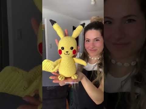 🤩 Learn to knit it with me 🧶 #pikachu #pokemon #crochet #amigurumi #knitting