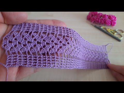 VERY BEAUTIFUL floral crochet knitting pattern lace making, step-by-step explanation for beginners.