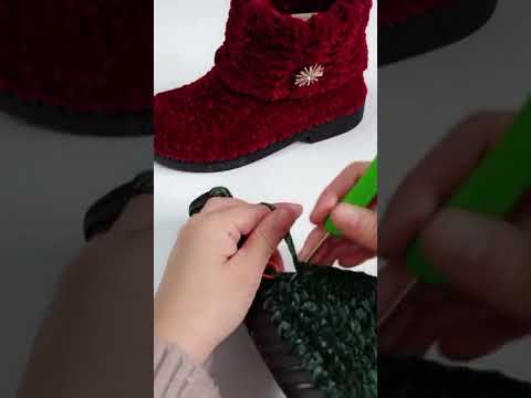 NICE IDEA😍 Very beautiful and easy Sneaker crochet knitting #734