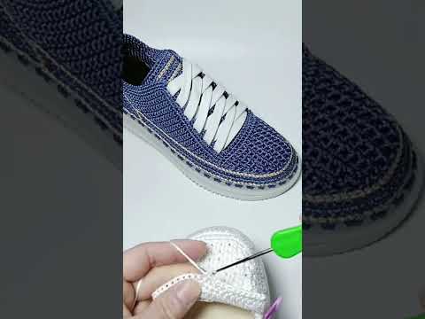 NICE IDEA😍 Very beautiful and easy Sneaker crochet knitting #737