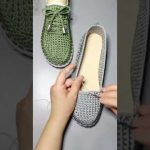 NICE IDEA😍 Very beautiful and easy Sneaker crochet knitting #736