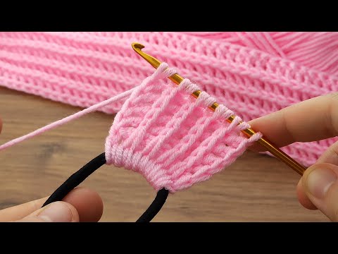 ⚡⚡Woow…!!!!⚡⚡ Very easy Tunisian crochet chain very stylish hair band making #crochet