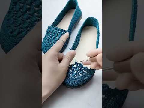 NICE IDEA😍 Very beautiful and easy Sneaker crochet knitting #363