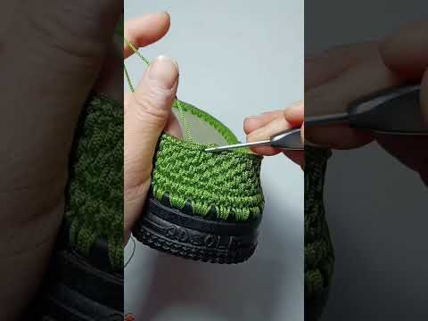 NICE IDEA😍 Very beautiful and easy Sneaker crochet knitting #756