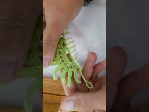 crochet knitting model fabric scarf border is made shawl blanket napkin border is made